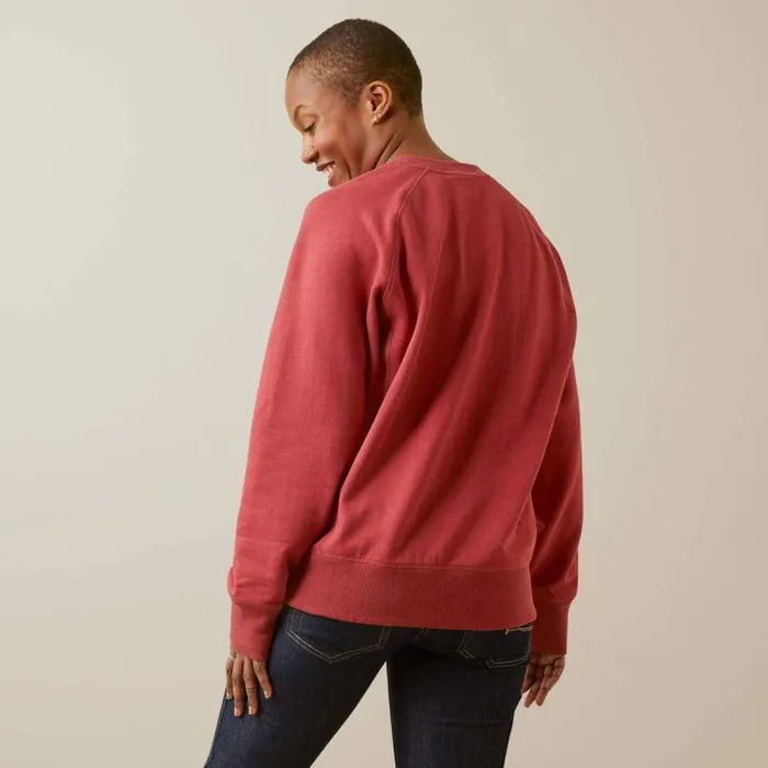Women Sweatshirts and Hoodies Ariat Rebar Workman Washed Fleece Sweatshirt Red Dahlia Heather Women Sweatshirts and Hoodies Ariat Rebar Workman Washed Fleece Sweatshirt Red Dahlia Heather