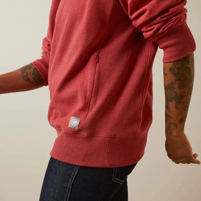 Women Sweatshirts and Hoodies Ariat Rebar Workman Washed Fleece Sweatshirt Red Dahlia Heather Women Sweatshirts and Hoodies Ariat Rebar Workman Washed Fleece Sweatshirt Red Dahlia Heather