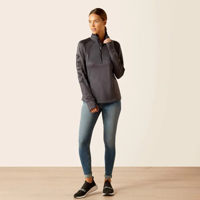 Women Sweatshirts and Hoodies Ariat Tek Team 12 Zip Sweatshirt Ebony