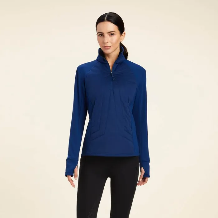 Women Sweatshirts and Hoodies Ariat Venture 12 Zip Sweatshirt Estate Blue