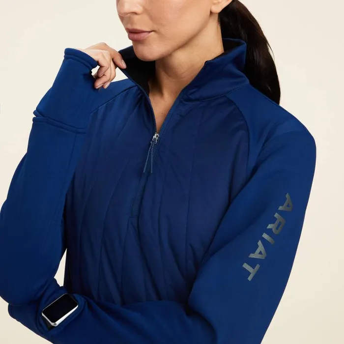 Women Sweatshirts and Hoodies Ariat Venture 12 Zip Sweatshirt Estate Blue Women Sweatshirts and Hoodies Ariat Venture 12 Zip Sweatshirt Estate Blue