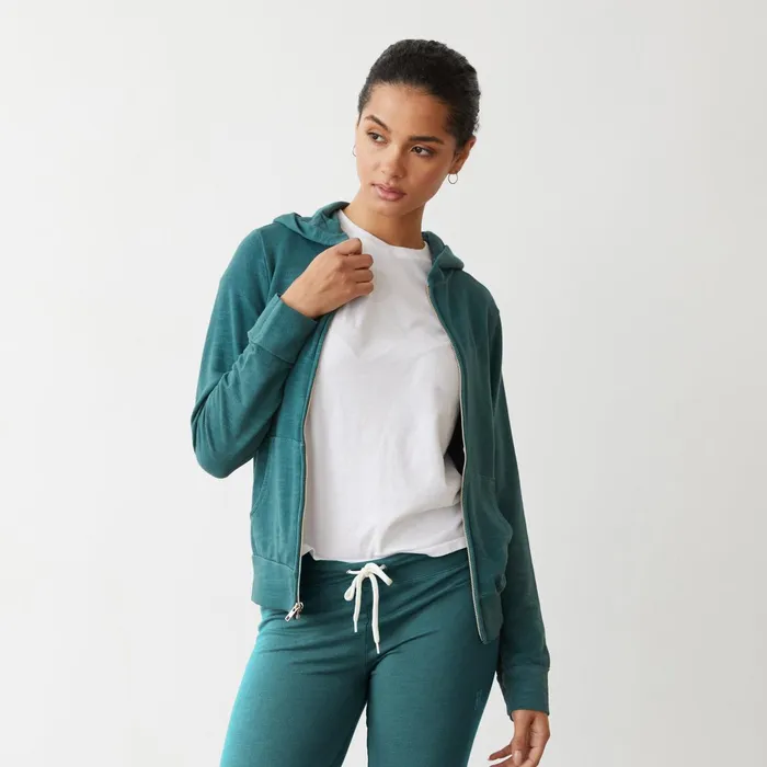 Women Sweatshirts MONROW Supersoft Zip Up Hoody Cactus