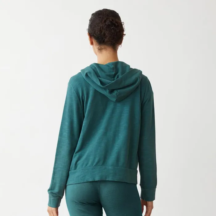 Women Sweatshirts MONROW Supersoft Zip Up Hoody Cactus