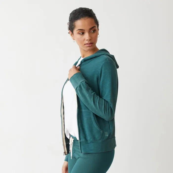 Women Sweatshirts MONROW Supersoft Zip Up Hoody Cactus