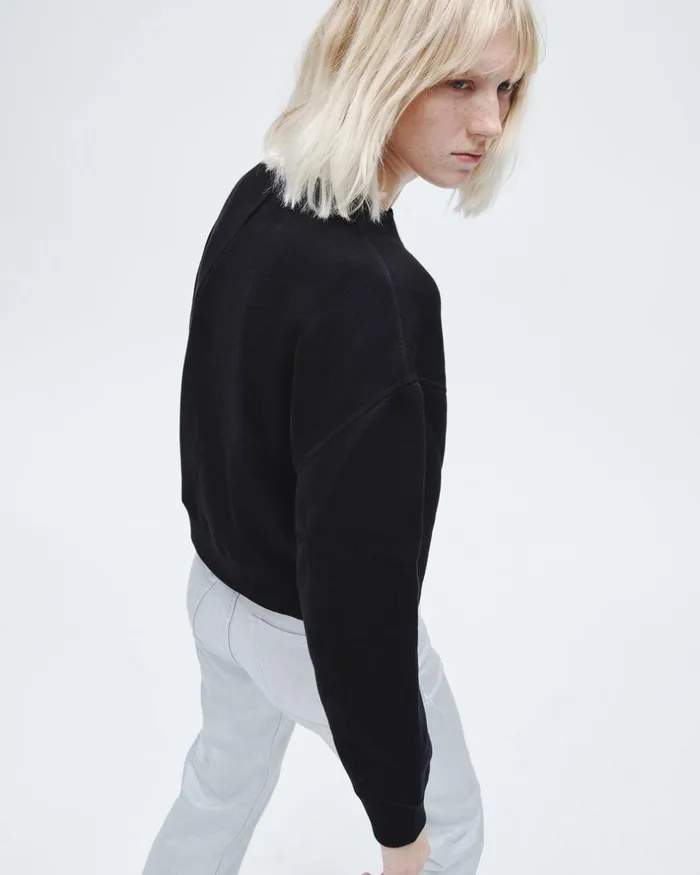 Women Sweatshirts Rag 038 Bone Vintage Terry Sweatshirt Black