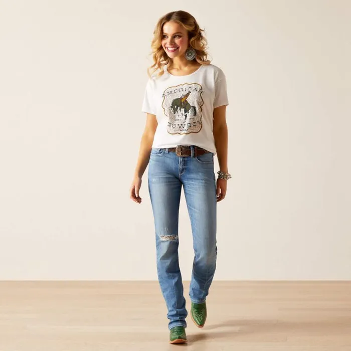 Women TShirts and Tops Ariat Ariat American Cowboy TShirt White Women TShirts and Tops Ariat Ariat American Cowboy TShirt White