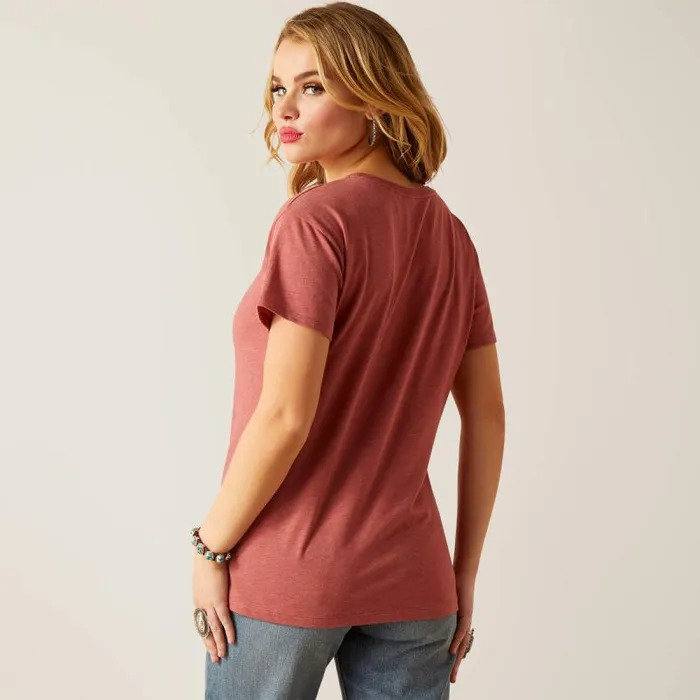 Women TShirts and Tops Ariat Ariat Herd That TShirt Red Clay Heather Women TShirts and Tops Ariat Ariat Herd That TShirt Red Clay Heather