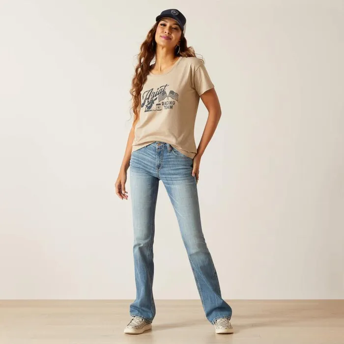 Women TShirts and Tops Ariat Ariat Racing Team TShirt Oatmeal Heather Women TShirts and Tops Ariat Ariat Racing Team TShirt Oatmeal Heather