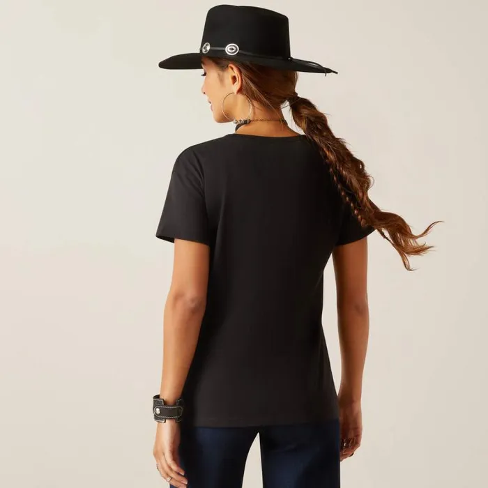 Women TShirts and Tops Ariat Ariat Rainbow Script TShirt Black Women TShirts and Tops Ariat Ariat Rainbow Script TShirt Black