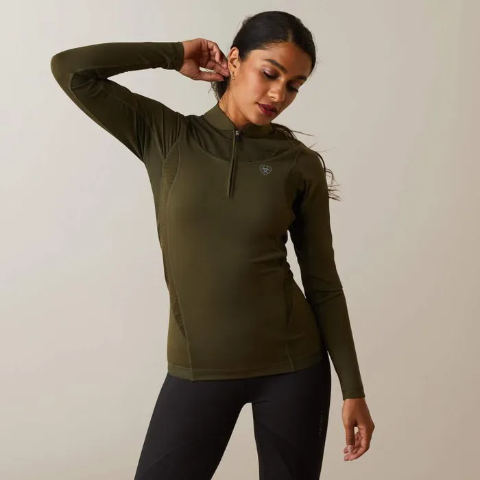 Women TShirts and Tops Ariat Ascent 14 Zip Baselayer Relic