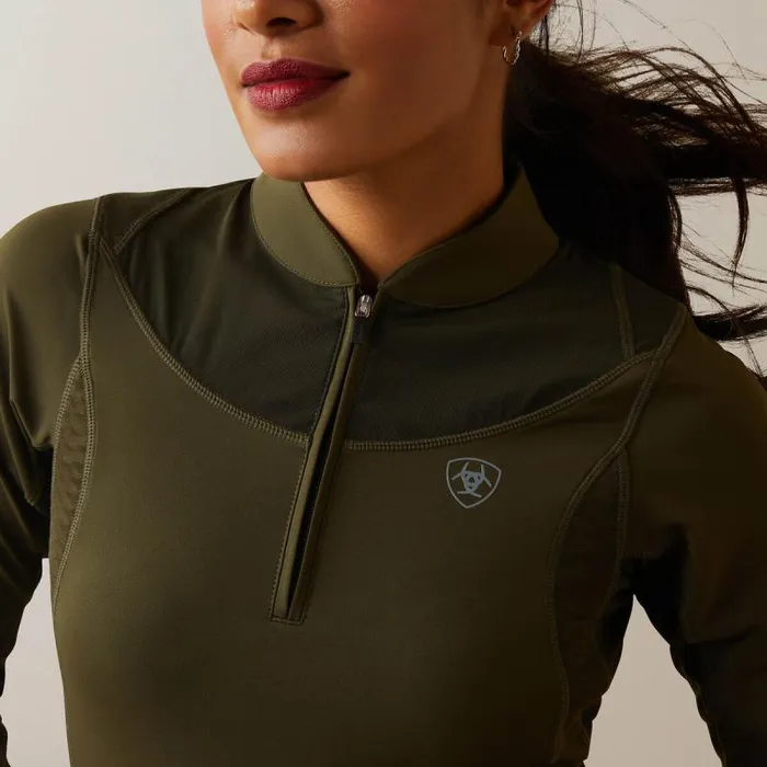 Women TShirts and Tops Ariat Ascent 14 Zip Baselayer Relic Women TShirts and Tops Ariat Ascent 14 Zip Baselayer Relic