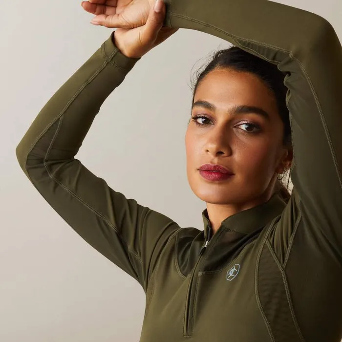 Women TShirts and Tops Ariat Ascent 14 Zip Baselayer Relic Women TShirts and Tops Ariat Ascent 14 Zip Baselayer Relic