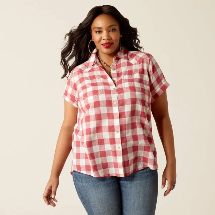 Women TShirts and Tops Ariat Billie Jean Shirt Cherry Gingham Women TShirts and Tops Ariat Billie Jean Shirt Cherry Gingham