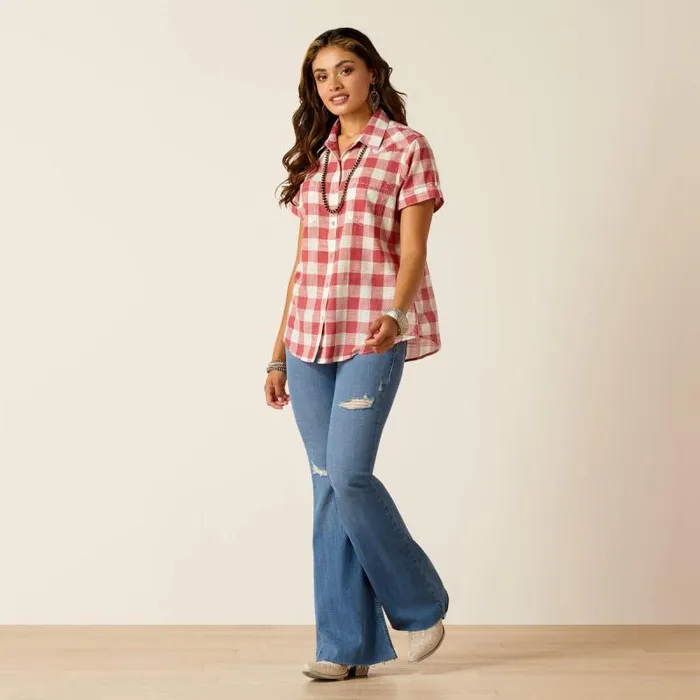 Women TShirts and Tops Ariat Billie Jean Shirt Cherry Gingham Women TShirts and Tops Ariat Billie Jean Shirt Cherry Gingham
