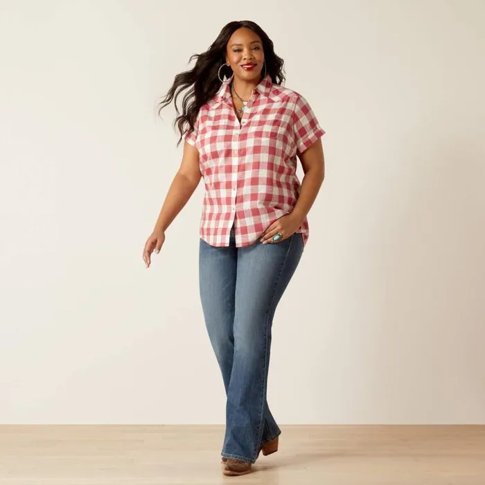 Women TShirts and Tops Ariat Billie Jean Shirt Cherry Gingham Women TShirts and Tops Ariat Billie Jean Shirt Cherry Gingham