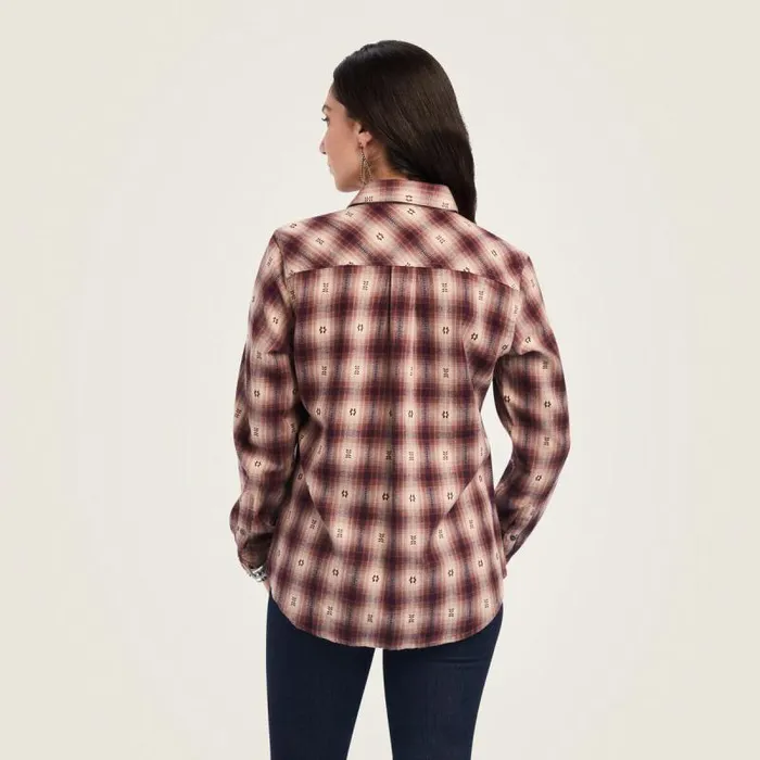 Women TShirts and Tops Ariat Billie Jean Shirt Nostalgia Rose Dobby Plaid