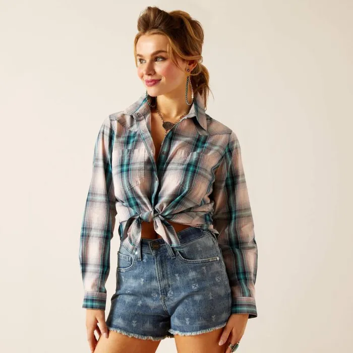 Women TShirts and Tops Ariat Billie Jean Shirt Tomboy Plaid