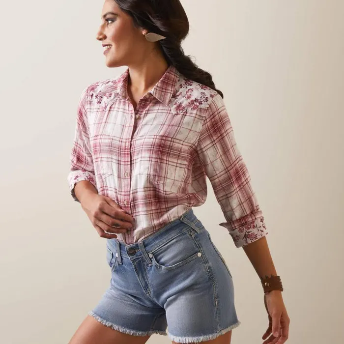 Women TShirts and Tops Ariat Billie Jean Shirt Willa Plaid Floral