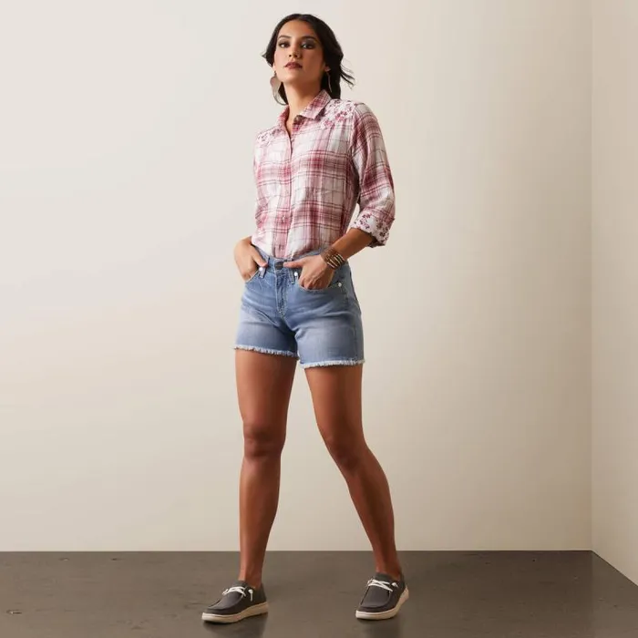 Women TShirts and Tops Ariat Billie Jean Shirt Willa Plaid Floral Women TShirts and Tops Ariat Billie Jean Shirt Willa Plaid Floral