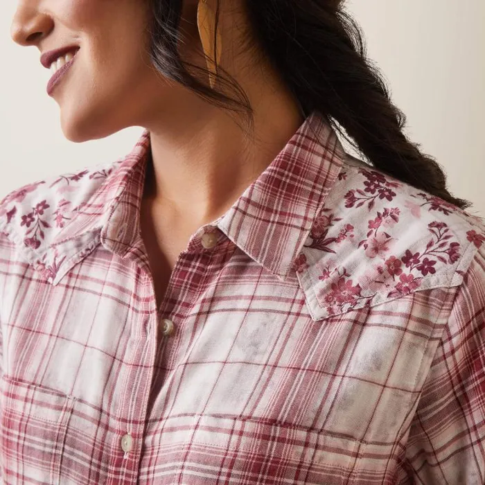 Women TShirts and Tops Ariat Billie Jean Shirt Willa Plaid Floral Women TShirts and Tops Ariat Billie Jean Shirt Willa Plaid Floral