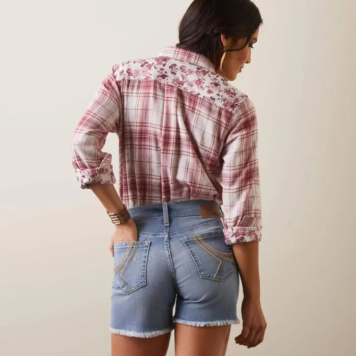 Women TShirts and Tops Ariat Billie Jean Shirt Willa Plaid Floral Women TShirts and Tops Ariat Billie Jean Shirt Willa Plaid Floral