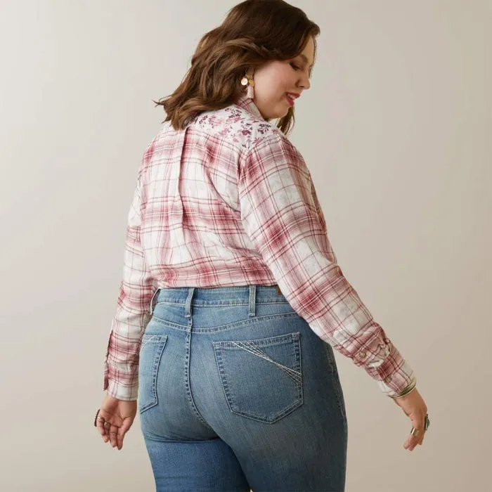 Women TShirts and Tops Ariat Billie Jean Shirt Willa Plaid Floral Women TShirts and Tops Ariat Billie Jean Shirt Willa Plaid Floral