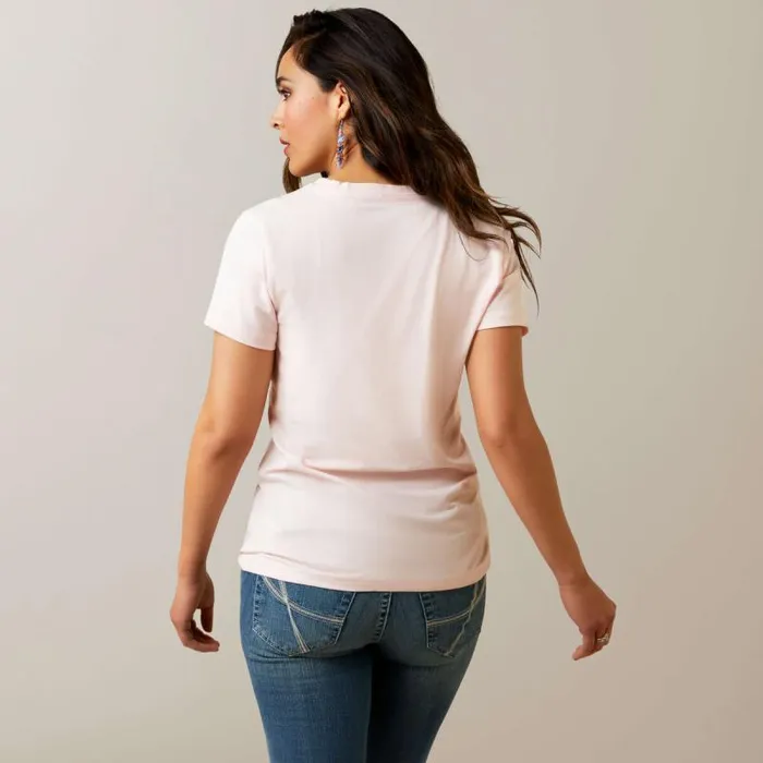 Women TShirts and Tops Ariat Boot Outline TShirt Chalk Pink Women TShirts and Tops Ariat Boot Outline TShirt Chalk Pink