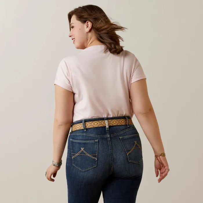 Women TShirts and Tops Ariat Boot Outline TShirt Chalk Pink Women TShirts and Tops Ariat Boot Outline TShirt Chalk Pink