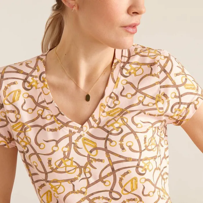 Women TShirts and Tops Ariat Bridle TShirt Blushing Rose Women TShirts and Tops Ariat Bridle TShirt Blushing Rose