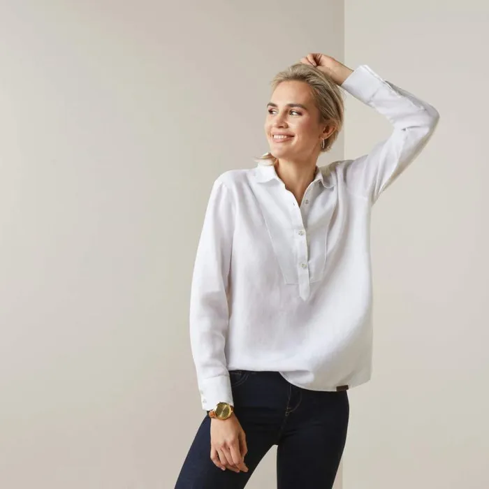 Women TShirts and Tops Ariat Cazadero Blouse White