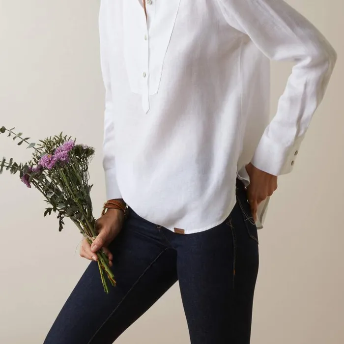 Women TShirts and Tops Ariat Cazadero Blouse White Women TShirts and Tops Ariat Cazadero Blouse White