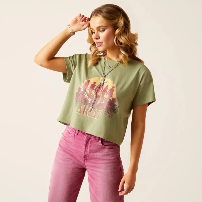 Women TShirts and Tops Ariat Charlie TShirt Sage