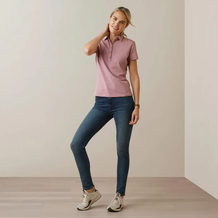 Women TShirts and Tops Ariat Cloverdale Polo Nostalgia Rose Women TShirts and Tops Ariat Cloverdale Polo Nostalgia Rose