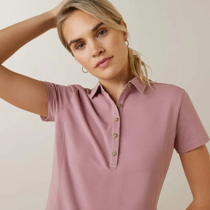 Women TShirts and Tops Ariat Cloverdale Polo Nostalgia Rose Women TShirts and Tops Ariat Cloverdale Polo Nostalgia Rose