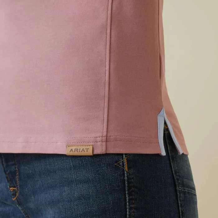 Women TShirts and Tops Ariat Cloverdale Polo Nostalgia Rose Women TShirts and Tops Ariat Cloverdale Polo Nostalgia Rose