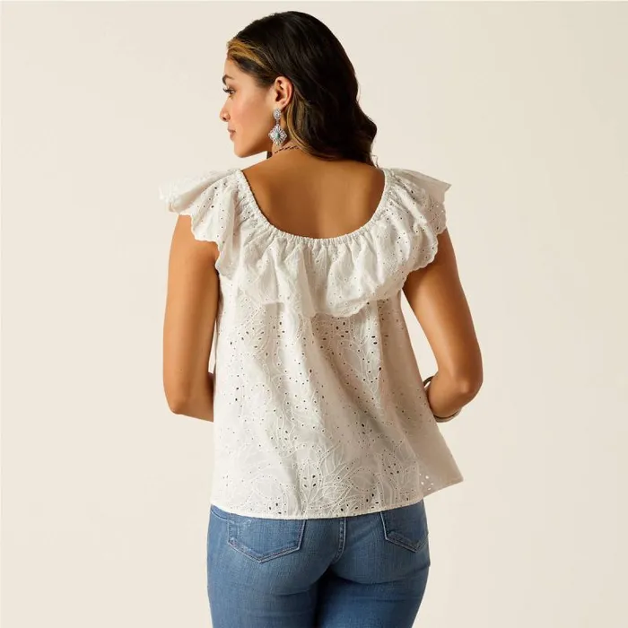 Women TShirts and Tops Ariat Coquette Top Cloud Dancer Women TShirts and Tops Ariat Coquette Top Cloud Dancer