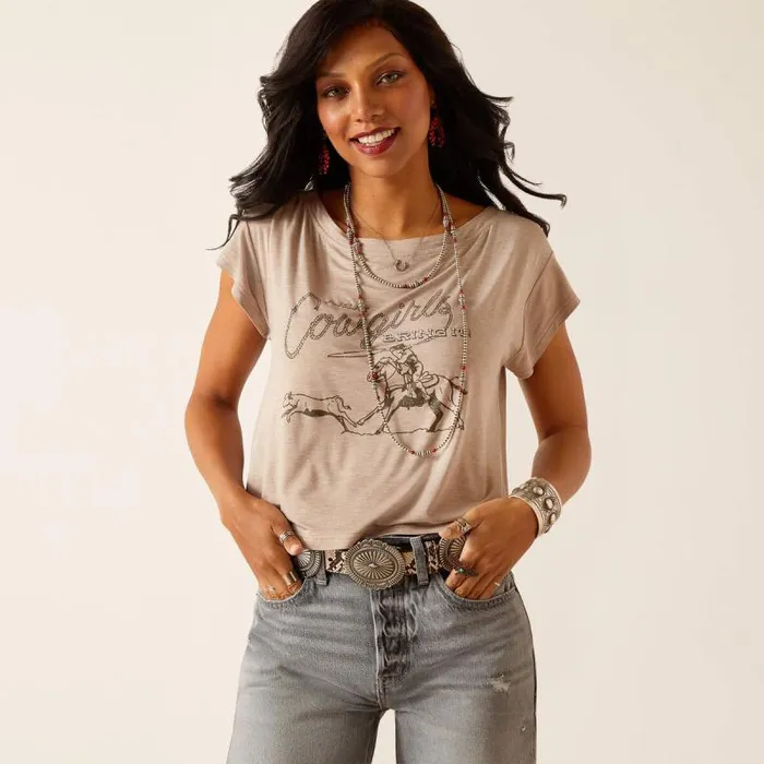Women TShirts and Tops Ariat Cowgirls TShirt Savannah Heather