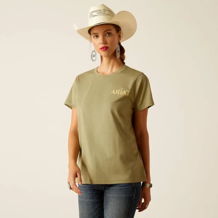 Women TShirts and Tops Ariat Desert Scene TShirt Oil Green Women TShirts and Tops Ariat Desert Scene TShirt Oil Green