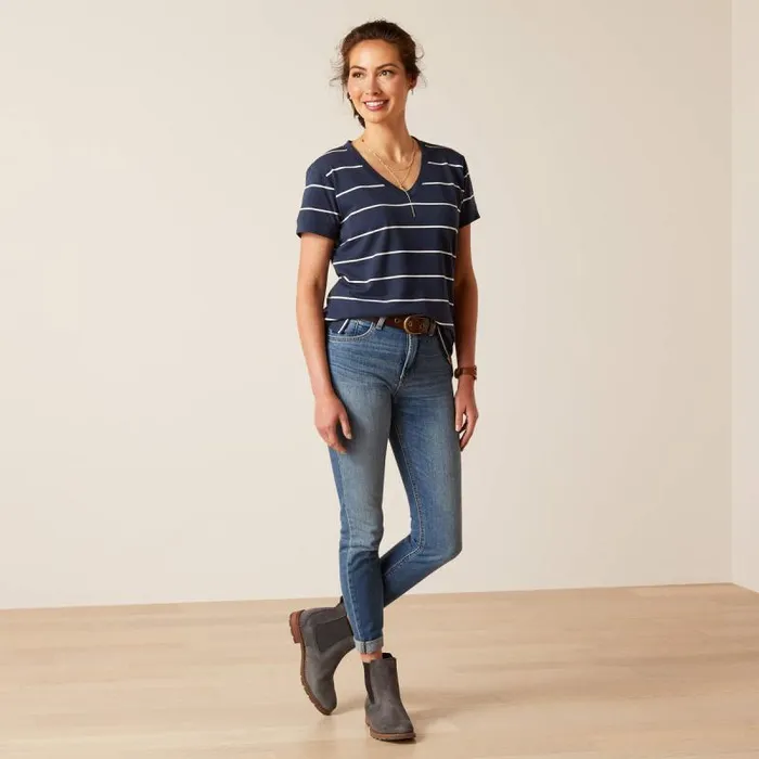 Women TShirts and Tops Ariat Fairford TShirt Navy Stripe Women TShirts and Tops Ariat Fairford TShirt Navy Stripe