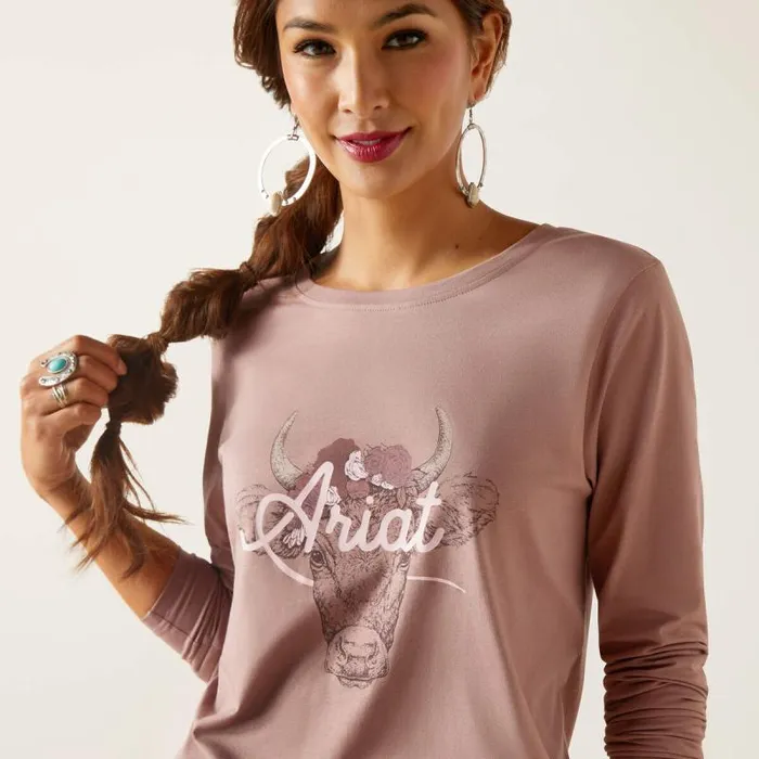 Women TShirts and Tops Ariat Fawna TShirt Twilight Mauve Women TShirts and Tops Ariat Fawna TShirt Twilight Mauve
