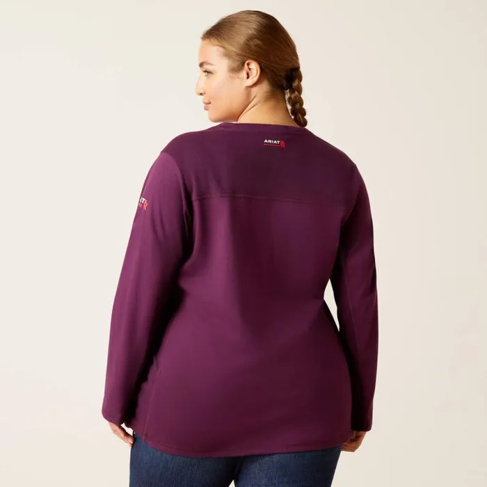 Women TShirts and Tops Ariat FR AC Crew Top Potent Purple Women TShirts and Tops Ariat FR AC Crew Top Potent Purple
