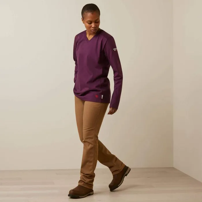 Women TShirts and Tops Ariat FR AC Crew Top Potent Purple Women TShirts and Tops Ariat FR AC Crew Top Potent Purple