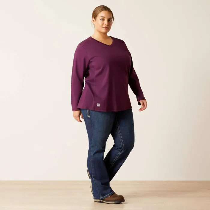 Women TShirts and Tops Ariat FR AC Crew Top Potent Purple Women TShirts and Tops Ariat FR AC Crew Top Potent Purple