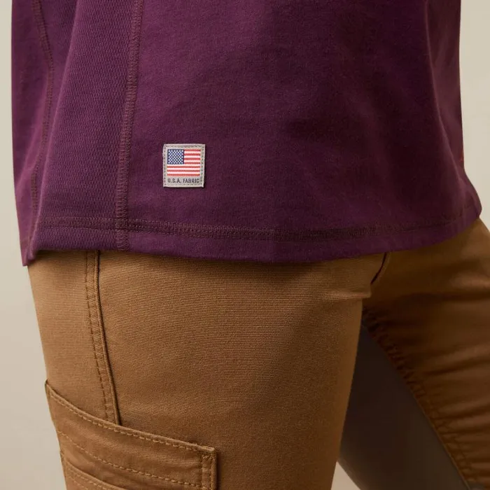 Women TShirts and Tops Ariat FR AC Crew Top Potent Purple Women TShirts and Tops Ariat FR AC Crew Top Potent Purple