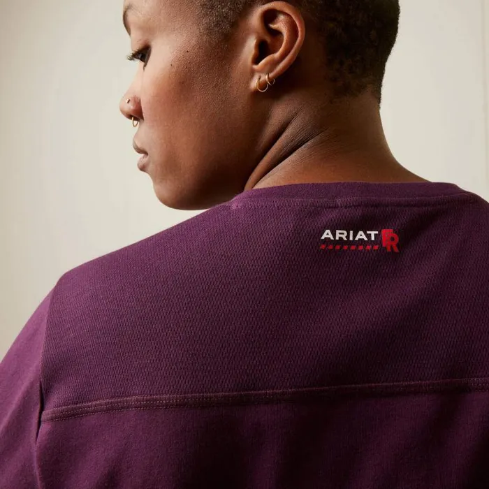 Women TShirts and Tops Ariat FR AC Crew Top Potent Purple Women TShirts and Tops Ariat FR AC Crew Top Potent Purple