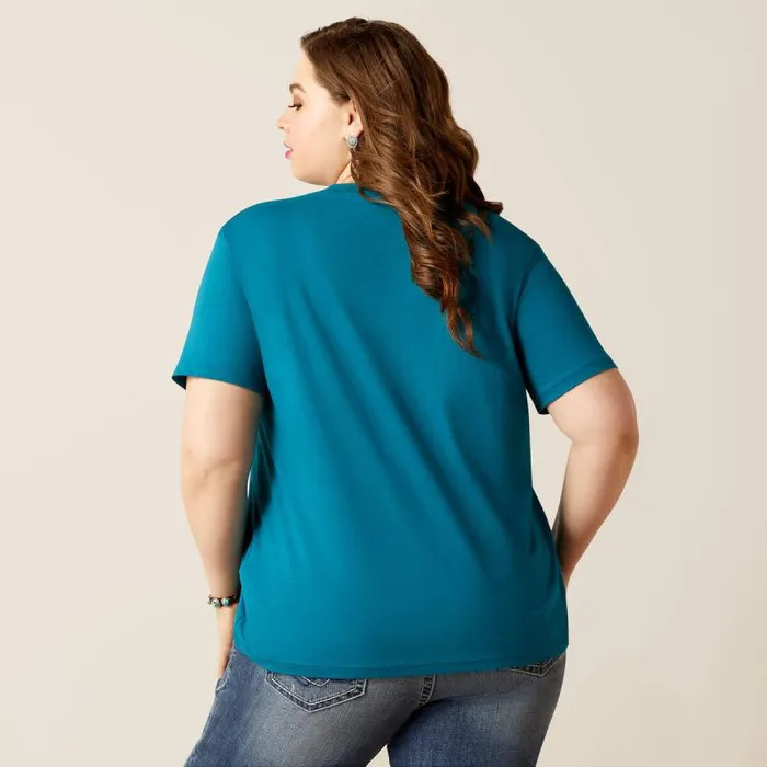 Women TShirts and Tops Ariat Heartland Tee Deep Lagoon
