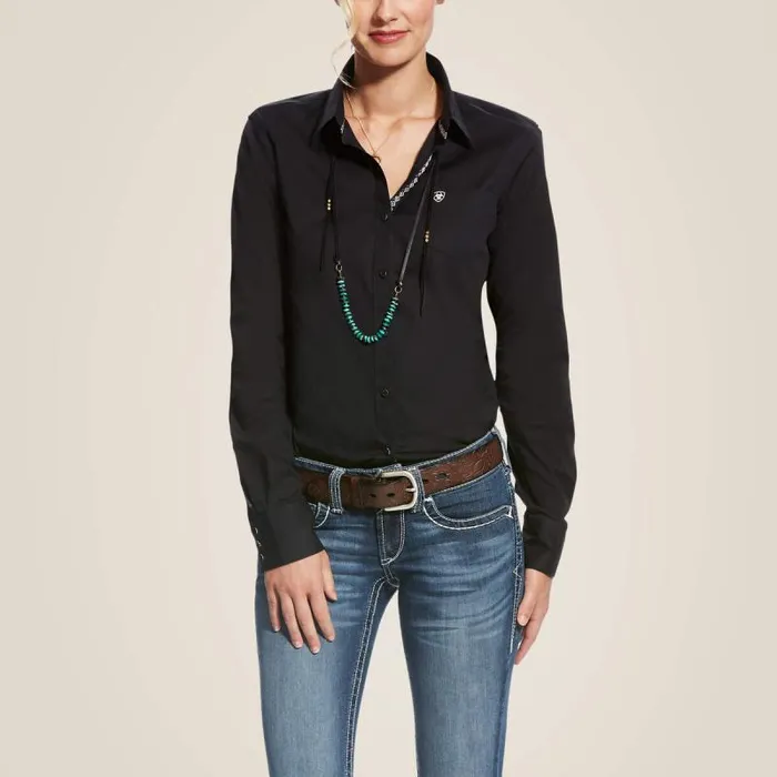 Women TShirts and Tops Ariat Kirby Stretch Shirt Black