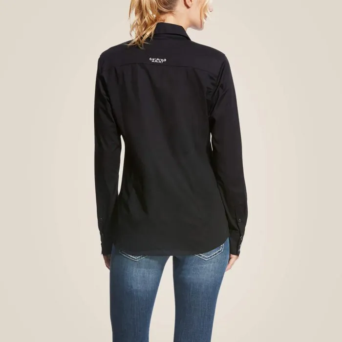Women TShirts and Tops Ariat Kirby Stretch Shirt Black Women TShirts and Tops Ariat Kirby Stretch Shirt Black