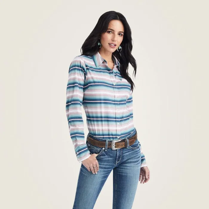 Women TShirts and Tops Ariat Kirby Stretch Shirt Downstream