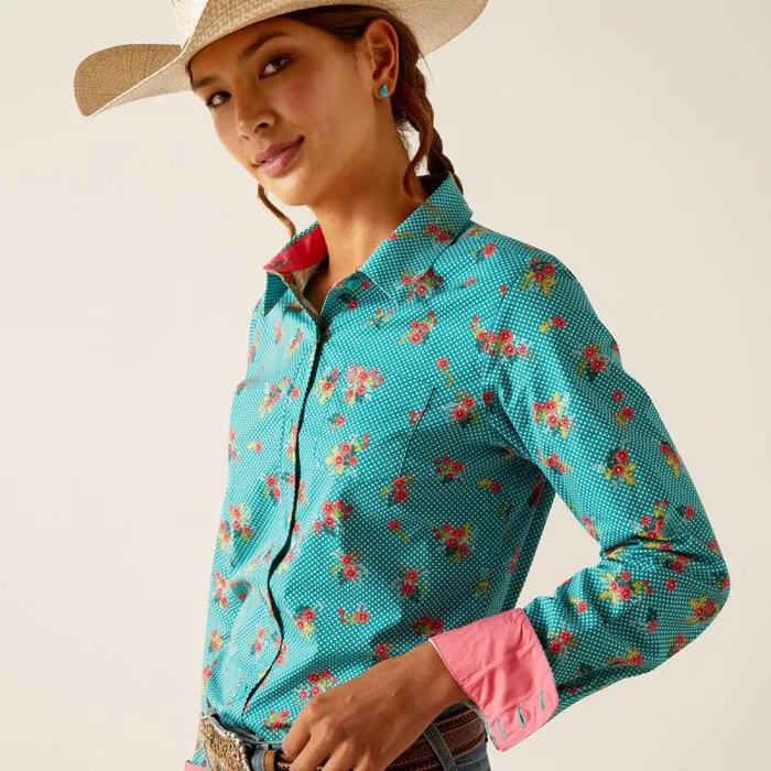 Women TShirts and Tops Ariat Kirby Stretch Shirt Esmerelda Print Women TShirts and Tops Ariat Kirby Stretch Shirt Esmerelda Print